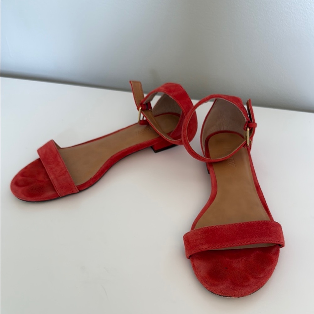 J.Crew Orange/Red Suede Women's Sandals